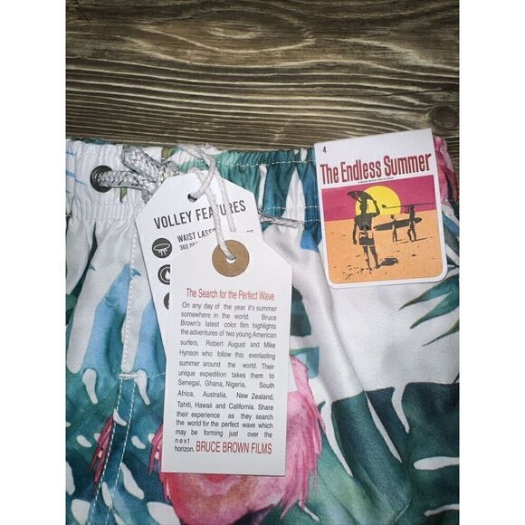 Boys/Girls The Endless Summer Pink Flamingo Swim Shorts. Size 4. NWT. L - Picture 3 of 6